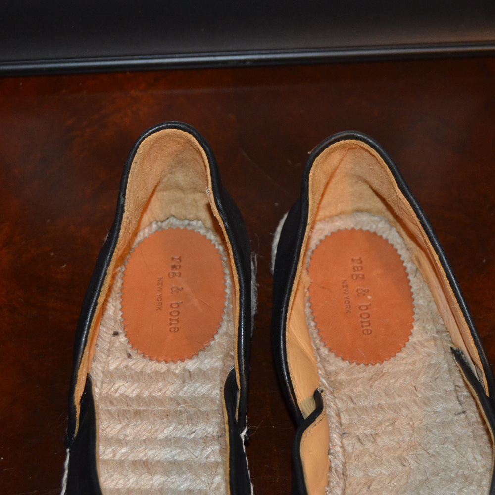 rag & bone Espadrille Flat in Black - Picture 4 of 8